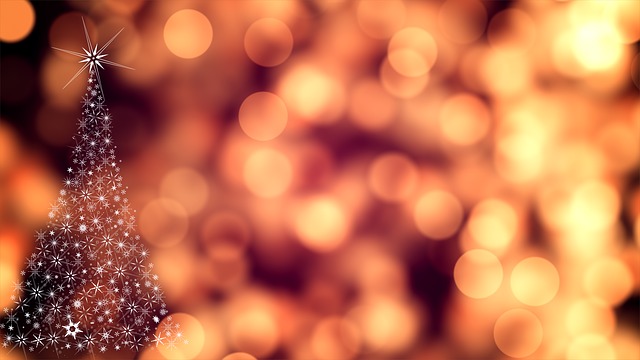 Free christmas holidays bokeh illustration