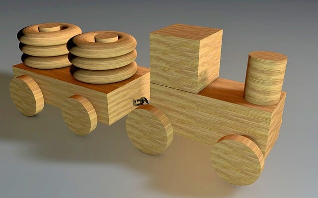 Free toy wood rail illustration