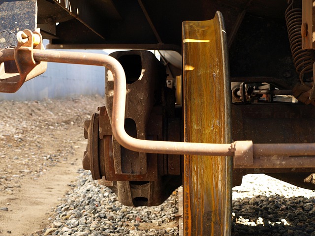 Zug, Spuren, Rost, Rad, Industriell