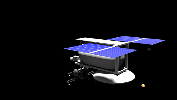 Navă Spațială, Satelit, Face, Blender