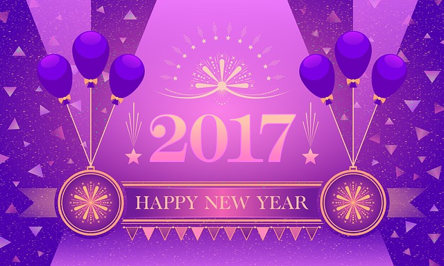 Free happy new year new year card 2017 card illustration