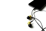 mobile phone, cable, headphones