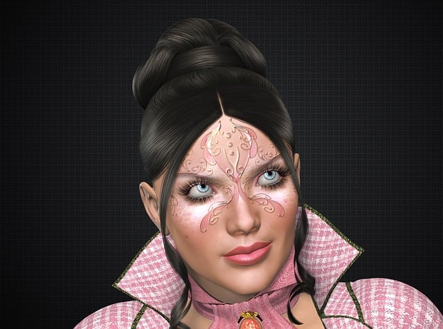 Free girl portrait mask illustration