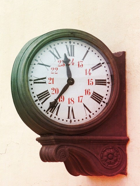 Free clock train station classic illustration