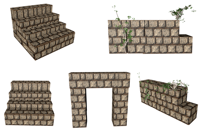 Free stairs wall isolated illustration