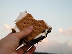 food, chocolate, smore
