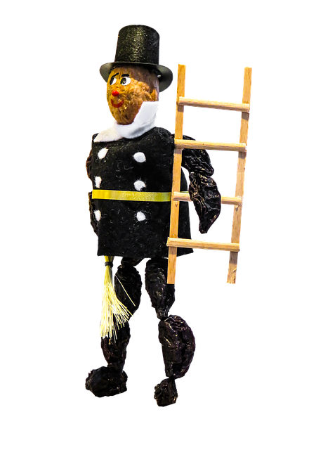 Free chimney sweeper ladder cylinder illustration