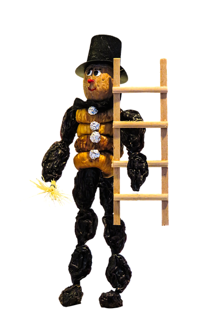 Free chimney sweeper ladder cylinder illustration