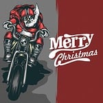 christmas, motorcycle, santaclous