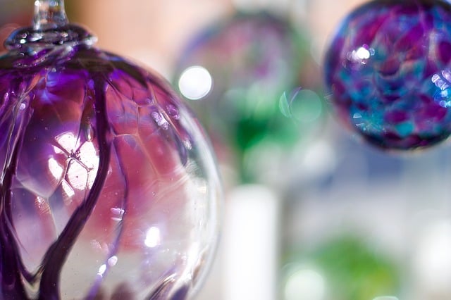 Púrpura, Azul, Vidrio, Ornamento, Luz
