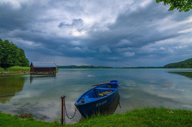 Masuren, Boot, See, Wolken