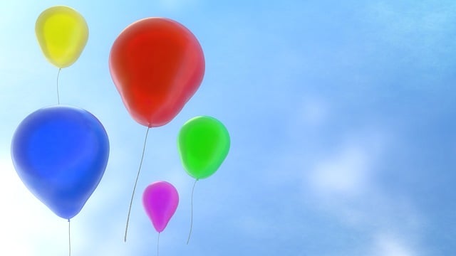 Free balloon coloured celebration illustration