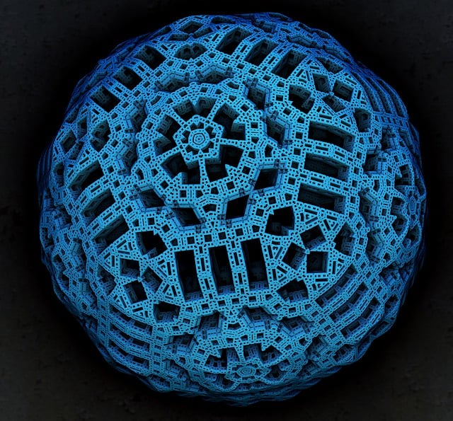 Free fractal sphere math illustration