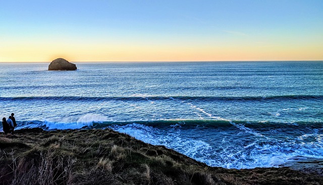 Cornwall, Kust, Zeegezicht, Horizon