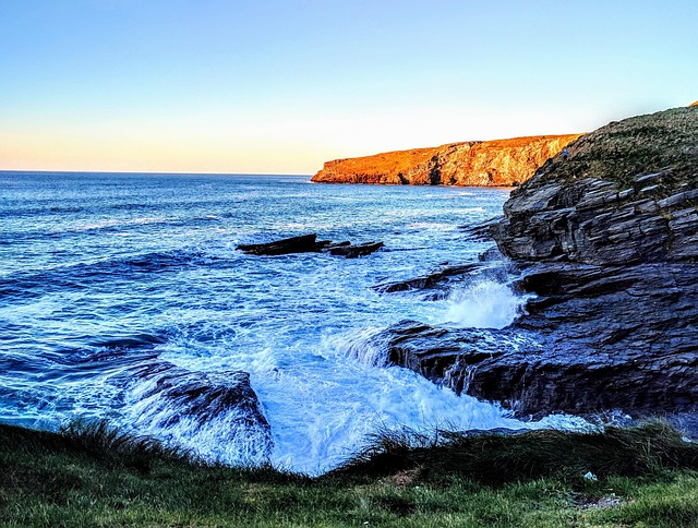 Cornwall, Kust, Zeegezicht, Horizon, Zee