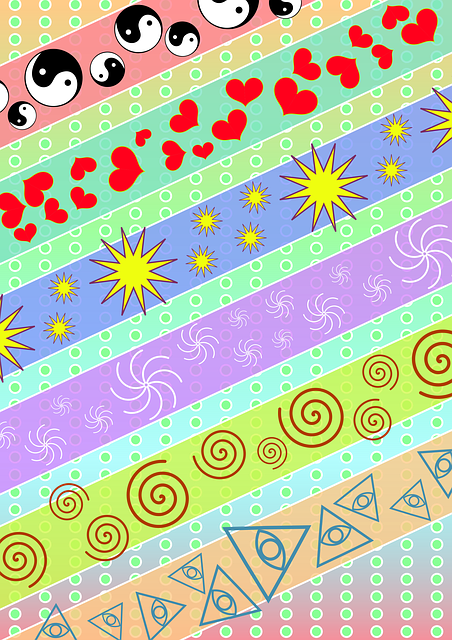 Free craft texture yin yang illustration