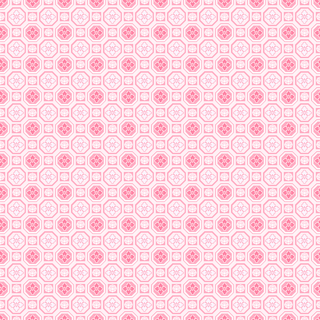Free traditional patterns pink octagon illustration