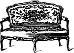 couch, vintage, furniture