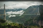 bridge, suspension, building