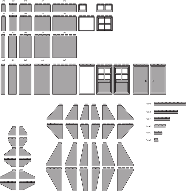 Free build toys bricks vector