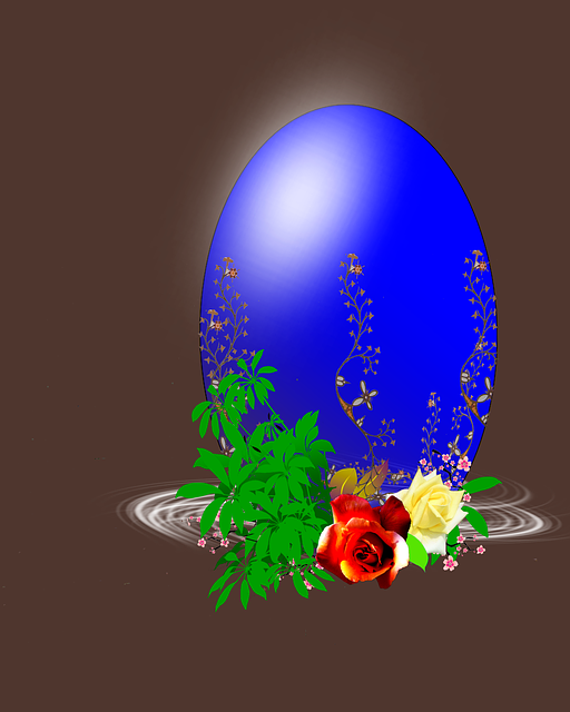 Free easter church festival eggs illustration