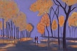evening walk, before, friendship