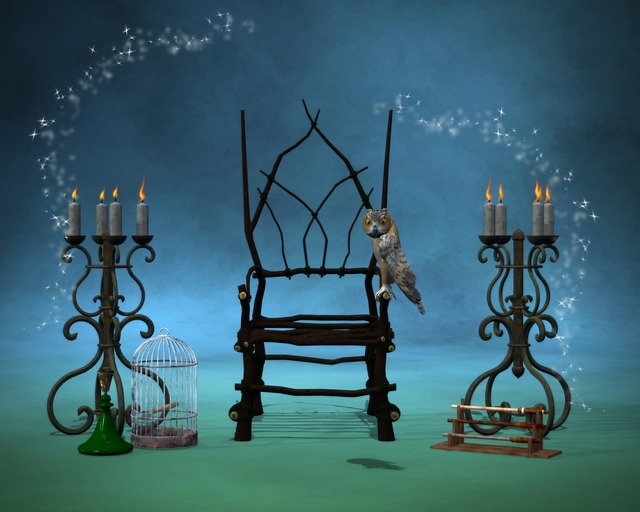 Free magic fantasy night illustration