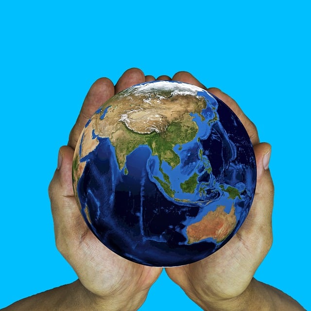 Free earth world hands illustration