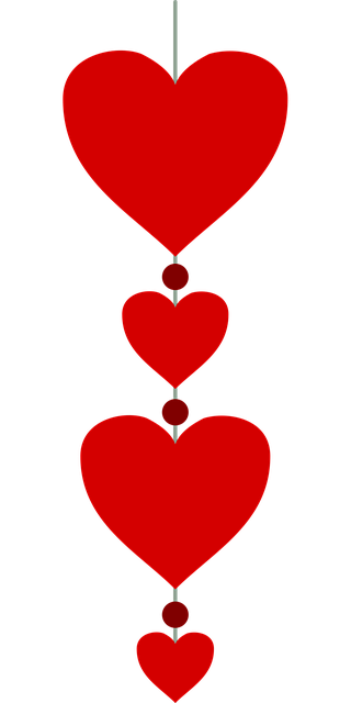 Free pendant heart valentine's day illustration