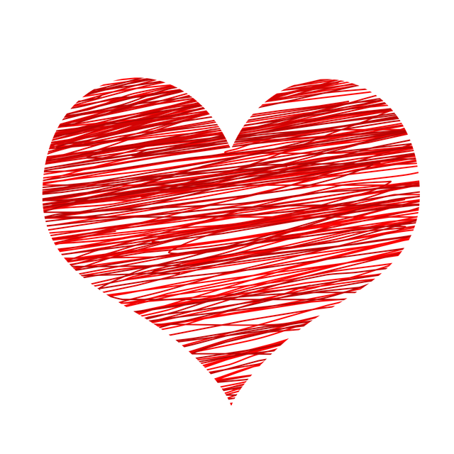 Free heart love drawing illustration