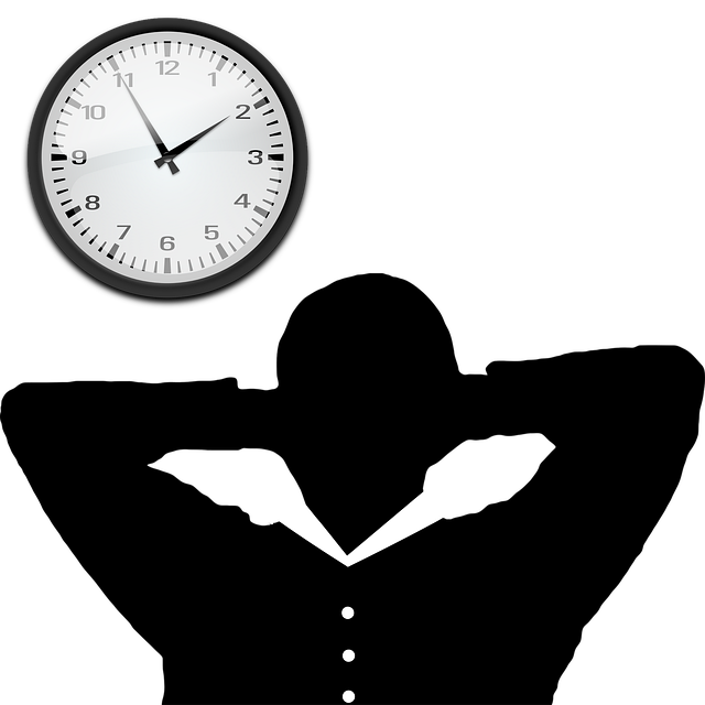 Free time management clock relaxed illustration