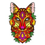fox, colourful, animal