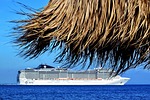 beautiful landscape, cruise boat, sailing away