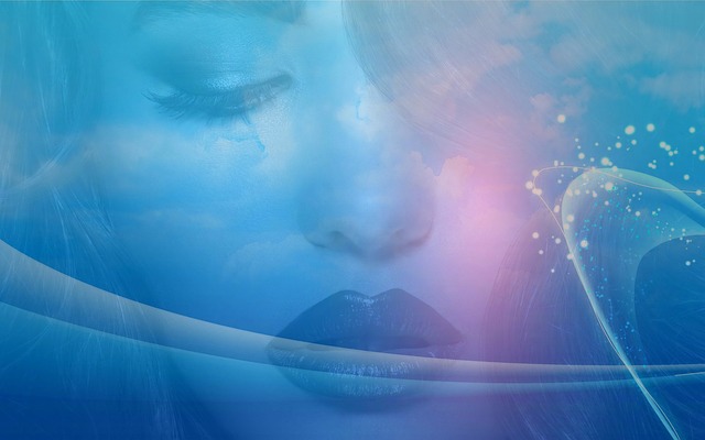 Free woman space abstract illustration