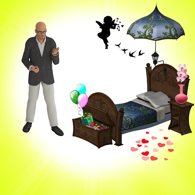 Free bed hand furniture illustration
