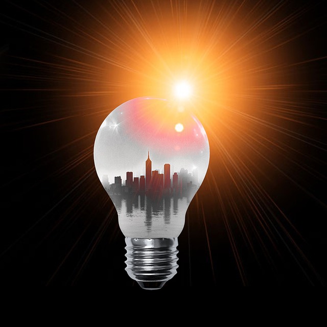 Free lamp orange light bulb illustration