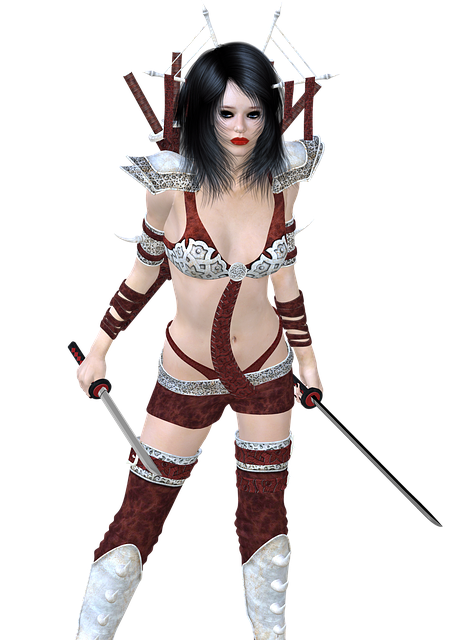 Free girl armor fantasy illustration