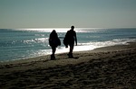 sea, beach, couple