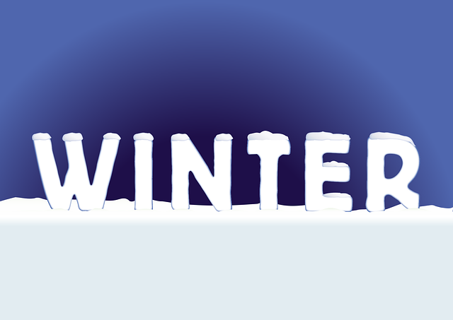 Free winter letters snow vector