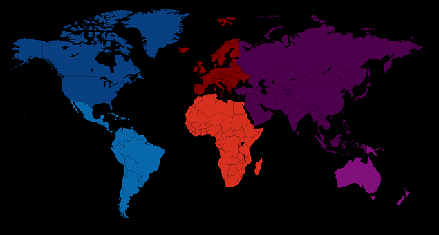 Verden, Stater, Lande, Nordamerika