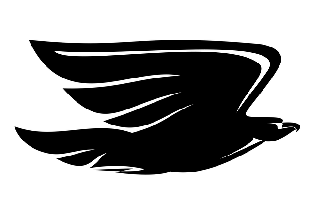 Free eagle profile black vector