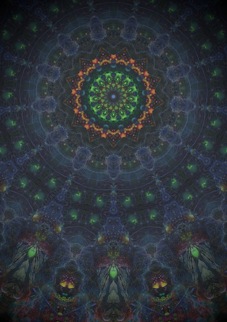 Free mandala psychedelic pattern illustration