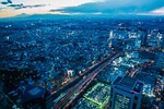 yokohama, japan, sunset