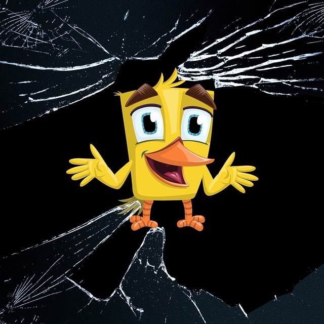 Free debris shine funny chick illustration