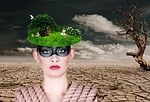 woman, desert, tree thoughtless
