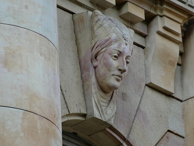 Arkitektur, Art Nouveau, Hoved, Skulptur