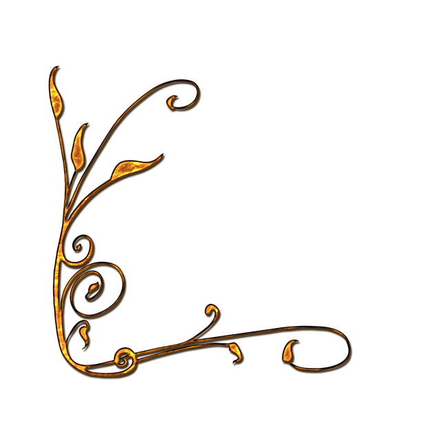 Free scroll antique gold illustration