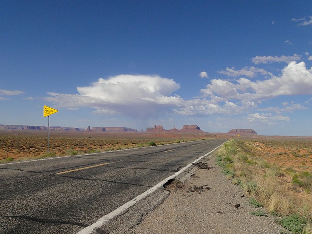 Monumentenvallei, Snelweg, Lucht, Utah