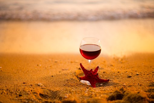 Vin, Havet, Stjerne, Strand, Sand