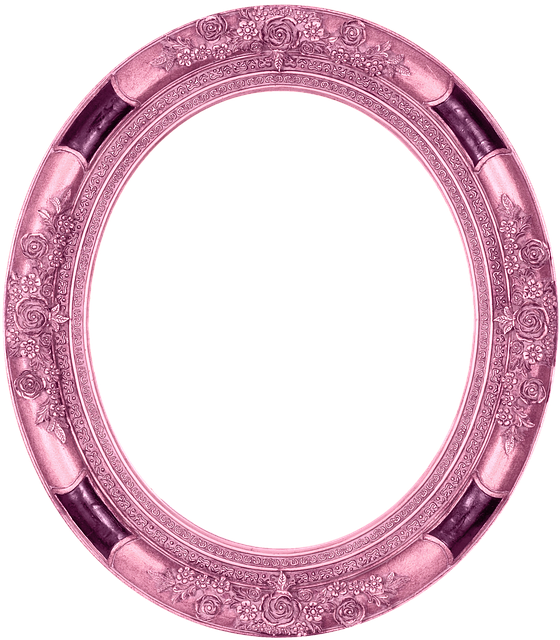 Free frame colored oval illustration